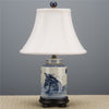 Danny's Fine Porcelain Round Tea Jar Lamp- Blue & White Kirin