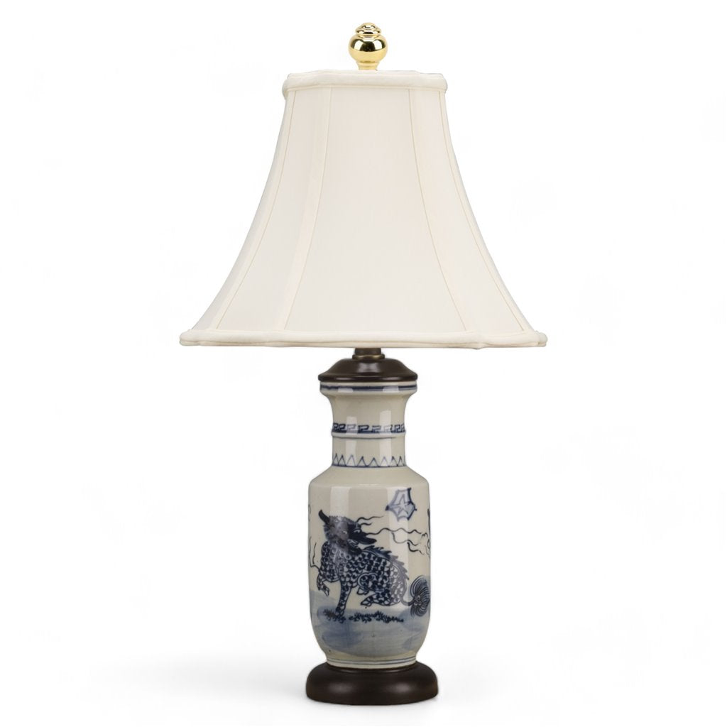 Danny's Fine Porcelain Classic Porcelain Vase Lamp -Blue & White Kirin(320-12-Be)