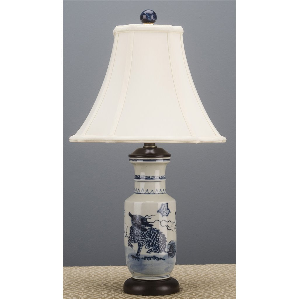 Danny's Fine Porcelain Classic Porcelain Vase Lamp -Blue & White Kirin(320-12-Be)