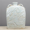 Danny's Fine Porcelain Carved Flat Vase-Dragon