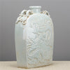 Danny's Fine Porcelain Carved Flat Vase-Dragon