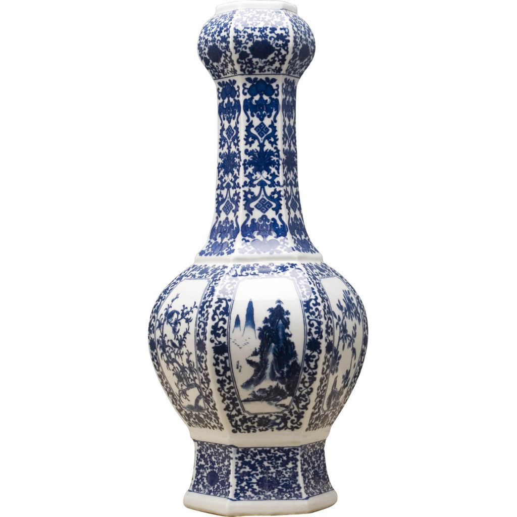 Danny's Fine Porcelain Hexagonal Empirical Vase