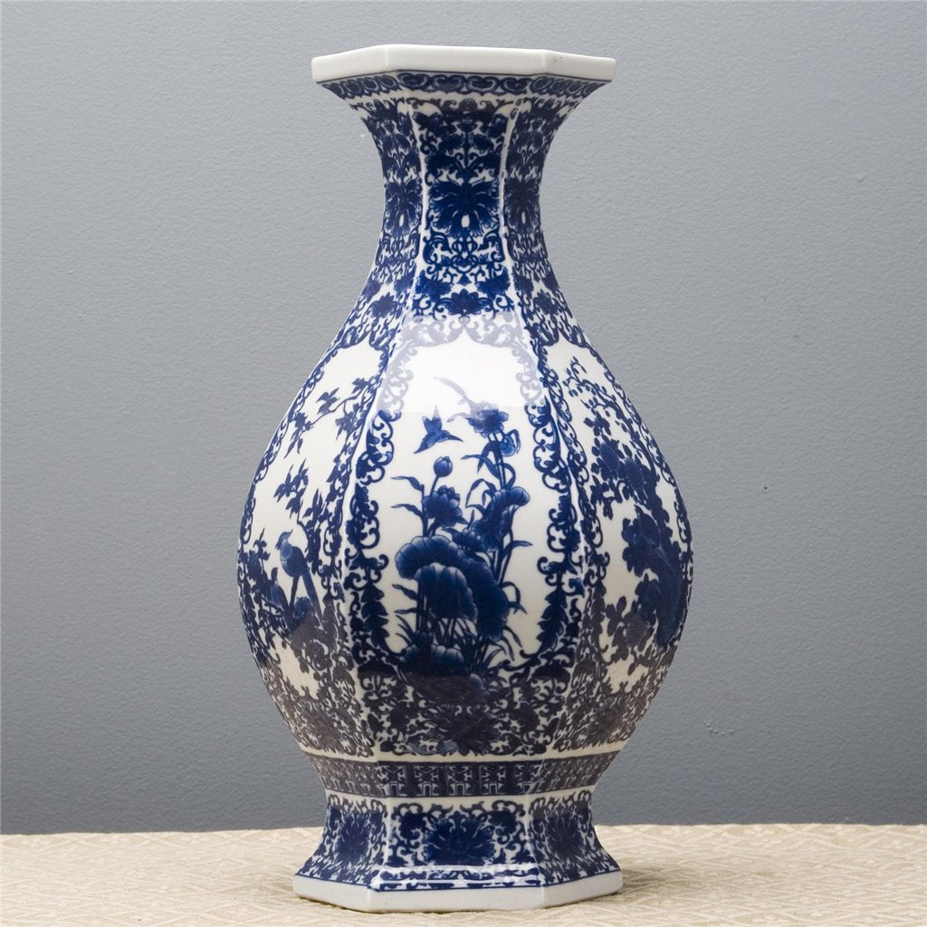 Danny's Fine Porcelain Hex Vase