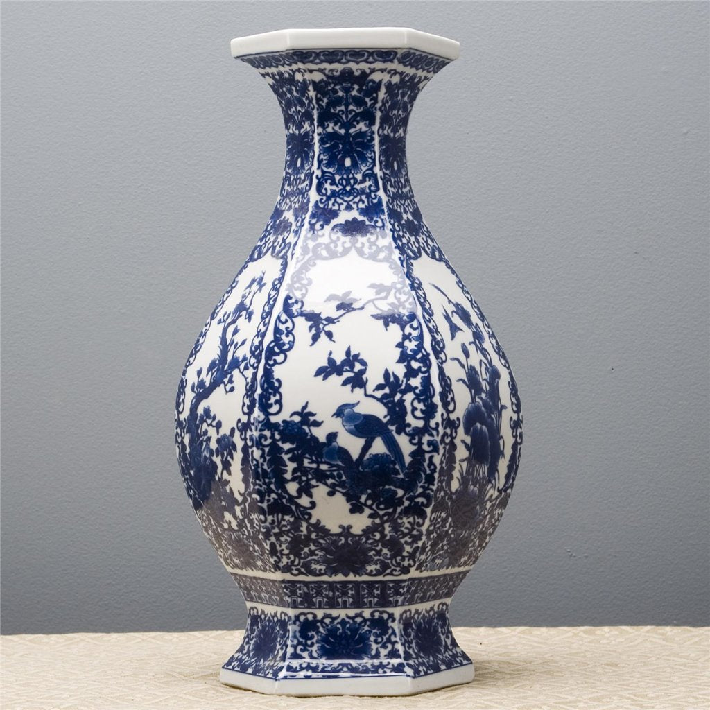 Danny's Fine Porcelain Hex Vase