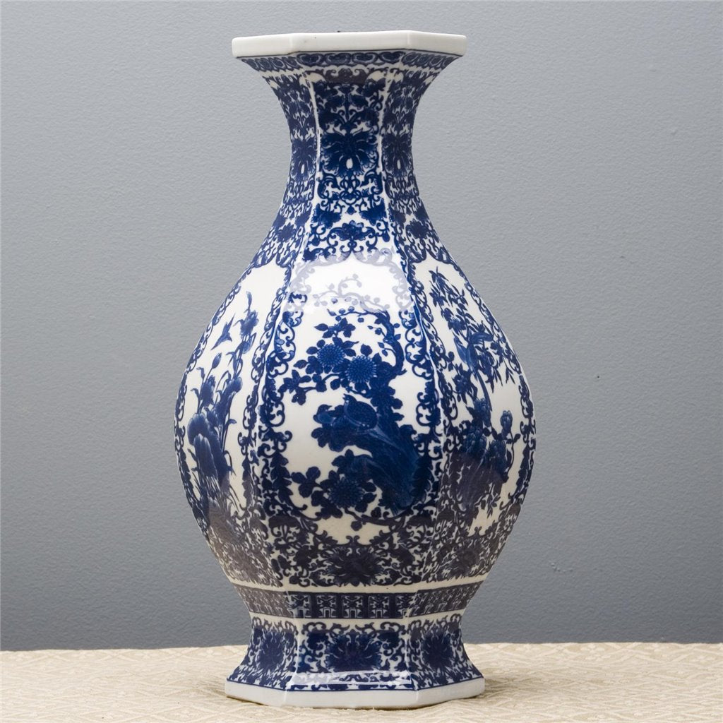 Danny's Fine Porcelain Hex Vase