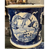 Danny's Fine Porcelain Blue & White Lidded Box Ducks and Lotus