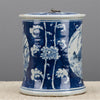 Danny's Fine Porcelain Blue & White Lidded Box Ducks and Lotus