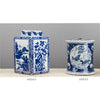 Danny's Fine Porcelain Blue & White Lidded Box Ducks and Lotus
