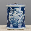 Danny's Fine Porcelain Blue & White Lidded Box Ducks and Lotus