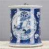 Danny's Fine Porcelain Blue & White Lidded Box Ducks and Lotus