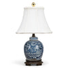 Danny's Fine Porcelain Blue & White Bulb Jar Lamp