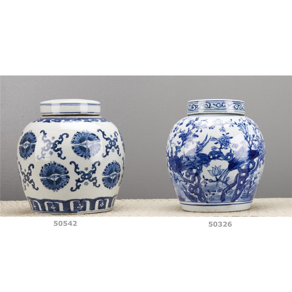 Danny's Fine Porcelain Blue & White Lidded Jar Hei Circle