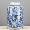 Danny's Fine Porcelain Blue & White Tea Caddy -Rolling Petal