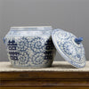 Danny's Fine Porcelain Blue & White Lidded Double Happiness Jar