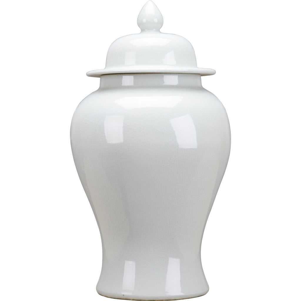 Danny's Fine Porcelain Temple Jar -White Crackle