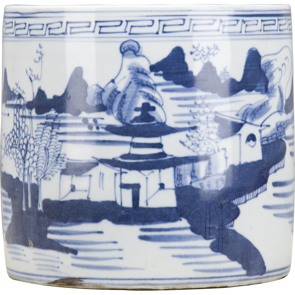 Danny's Fine Porcelain Classic Pot - Village Scene
