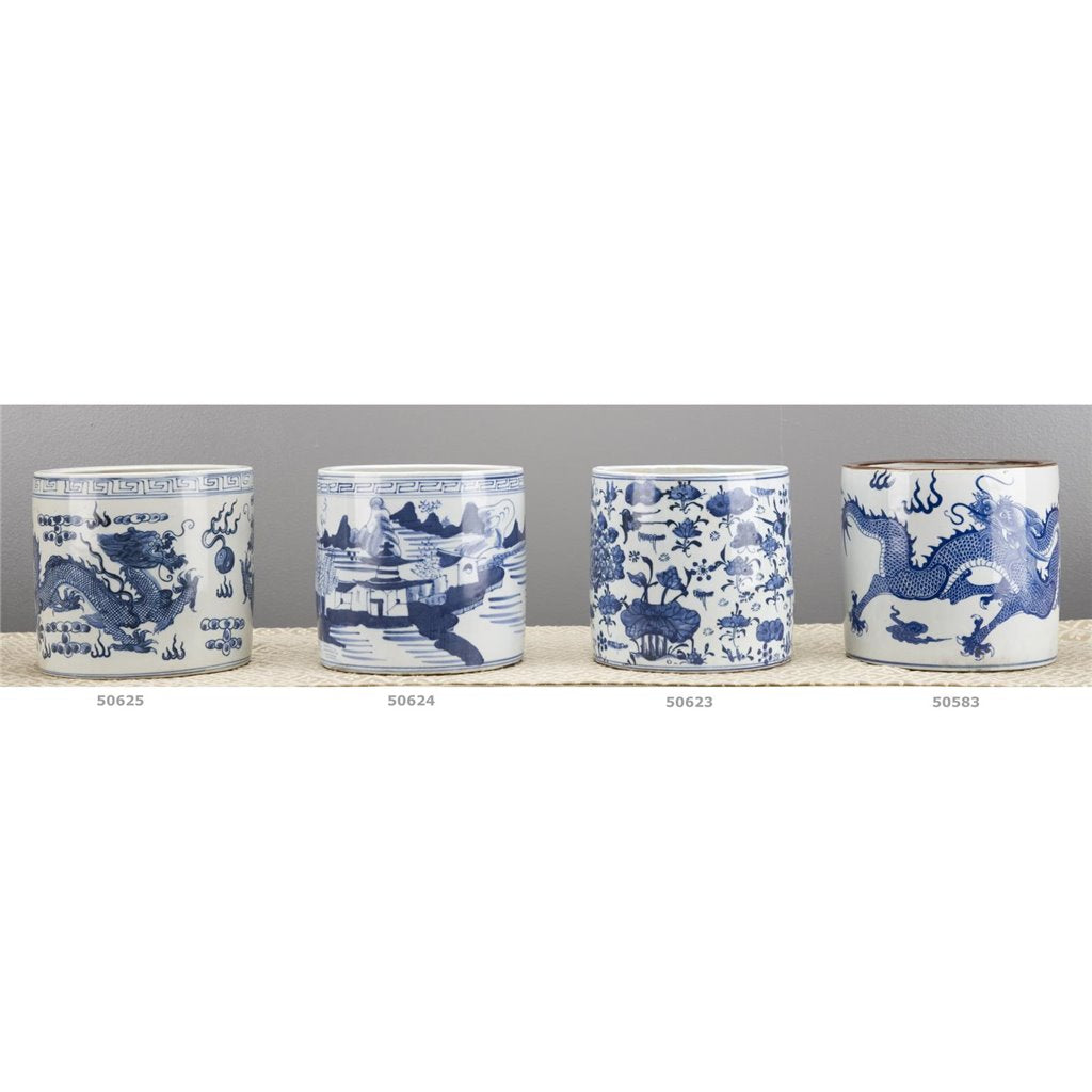 Danny's Fine Porcelain Classic Pot - Village Scene