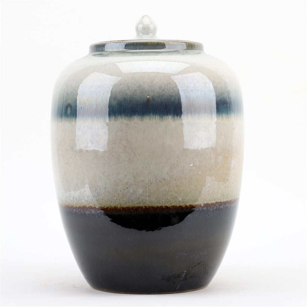 Danny's Fine Porcelain Melon Lidded Jar- Transition Glaze