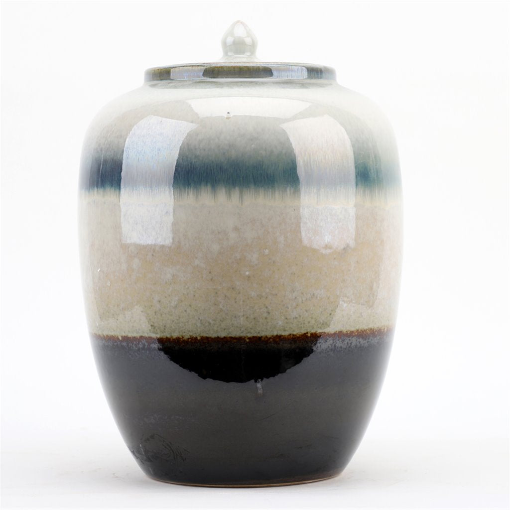 Danny's Fine Porcelain Melon Lidded Jar- Transition Glaze