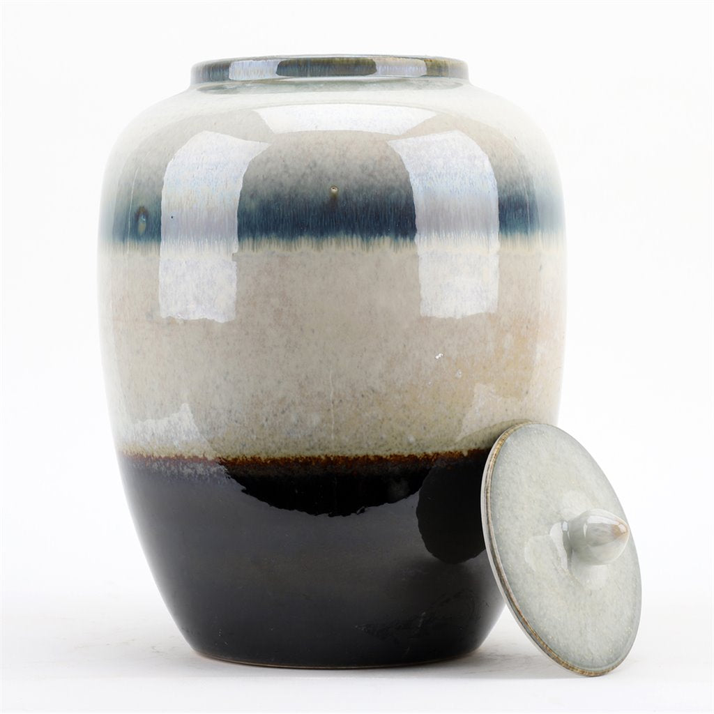 Danny's Fine Porcelain Melon Lidded Jar- Transition Glaze
