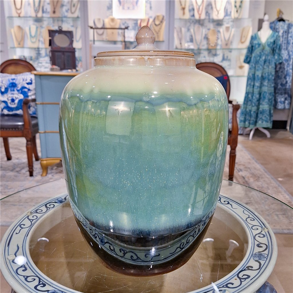 Danny's Fine Porcelain Melon Lidded Jar- Transition Glaze