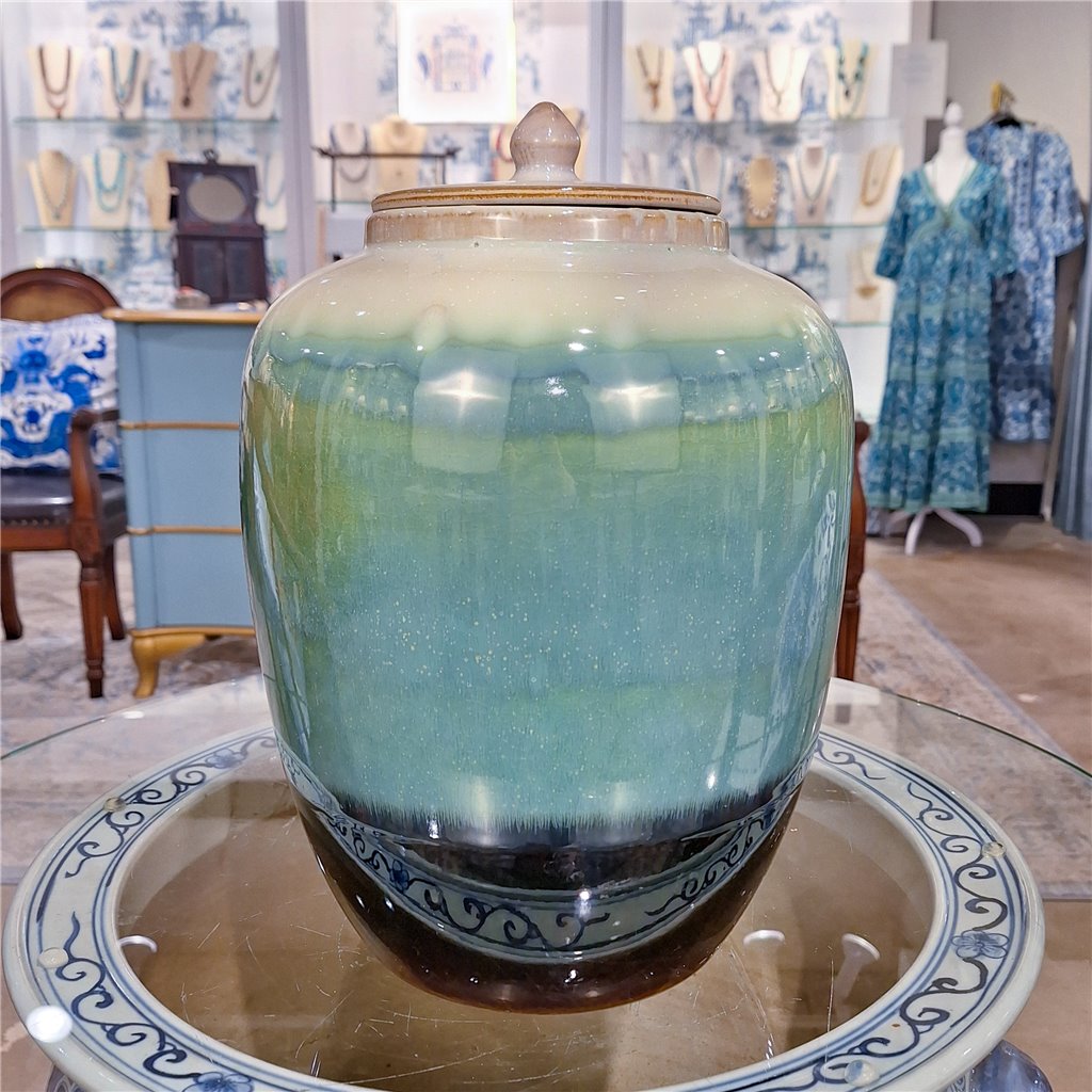Danny's Fine Porcelain Melon Lidded Jar- Transition Glaze