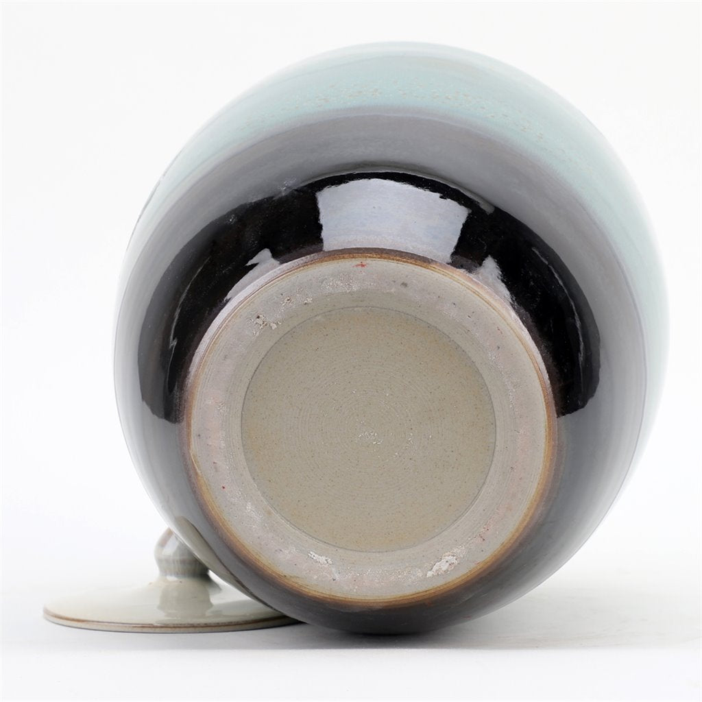 Danny's Fine Porcelain Melon Lidded Jar- Transition Glaze