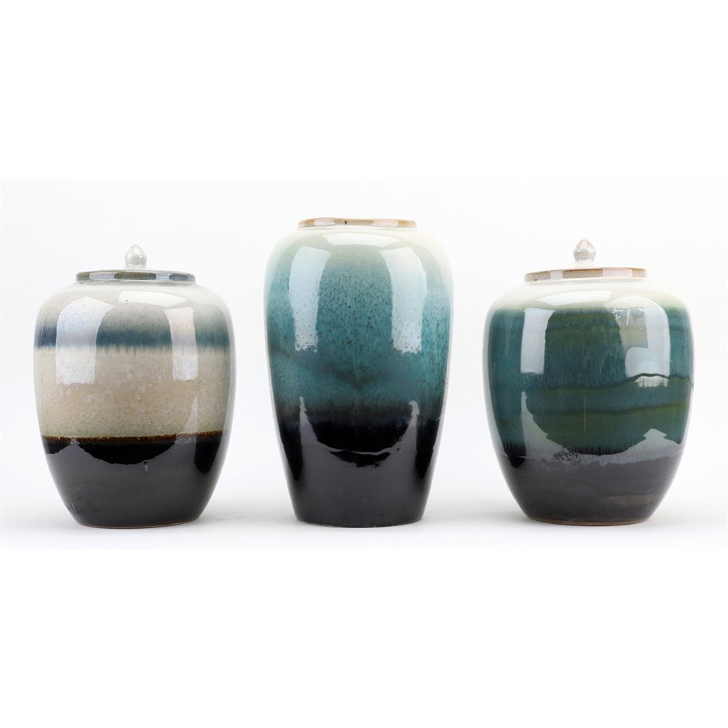 Danny's Fine Porcelain Melon Lidded Jar- Transition Glaze