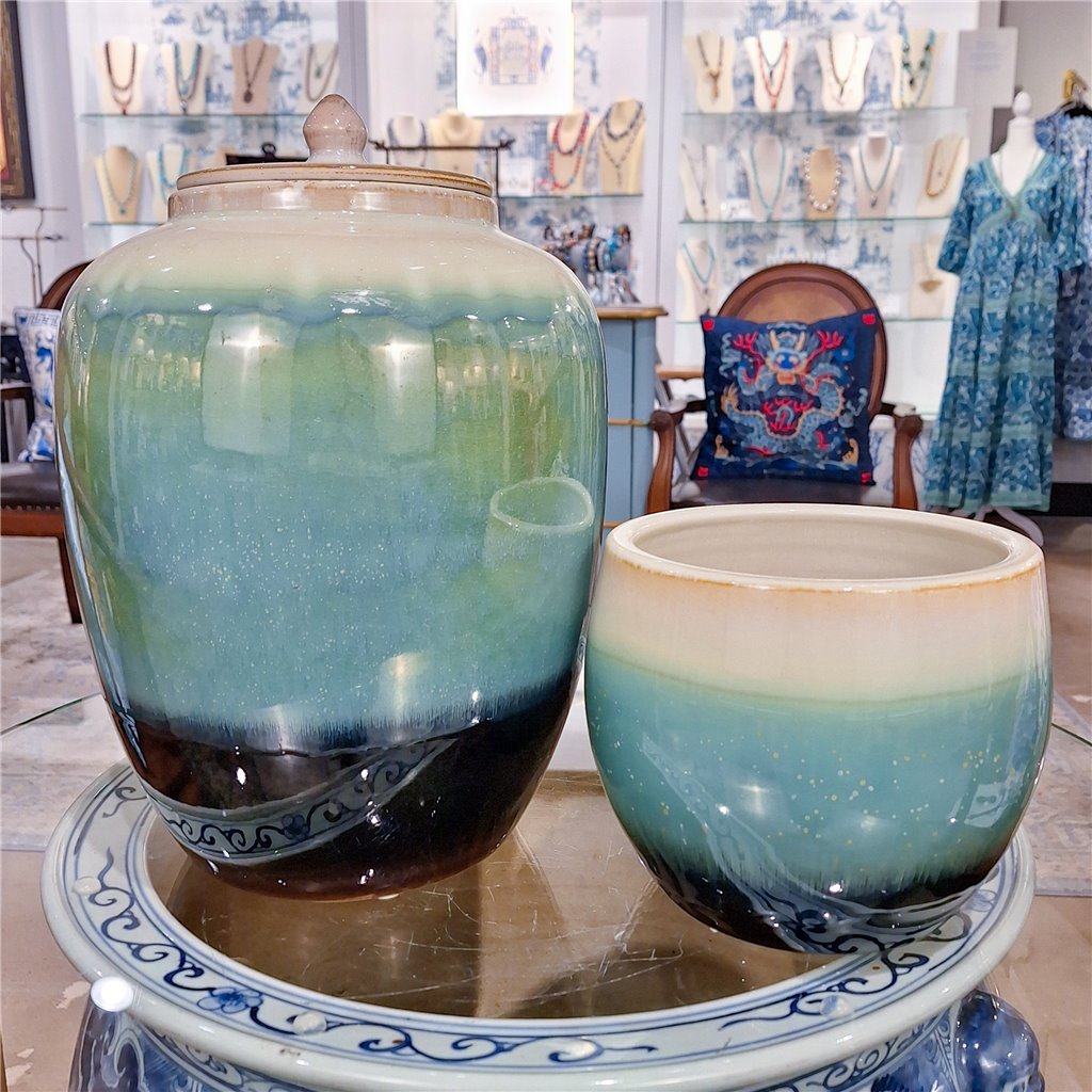 Danny's Fine Porcelain Melon Lidded Jar- Transition Glaze