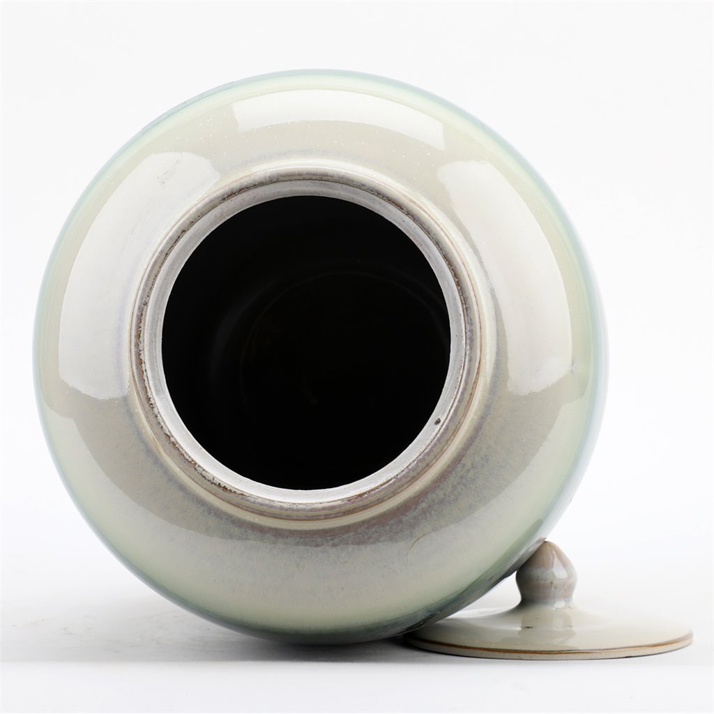 Danny's Fine Porcelain Melon Lidded Jar- Transition Glaze