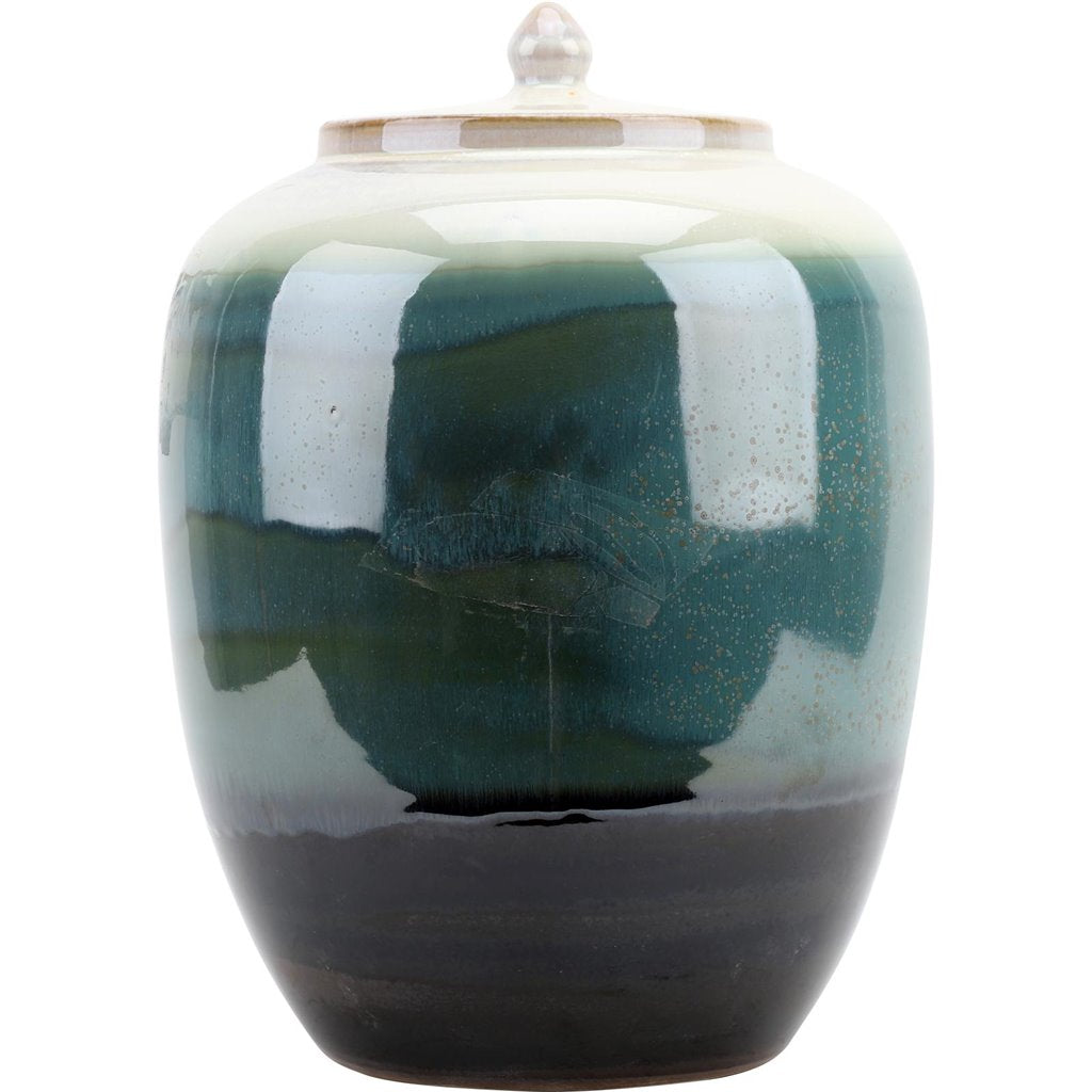 Danny's Fine Porcelain Melon Lidded Jar- Transition Glaze