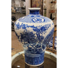 Danny's Fine Porcelain Plum Vase - Blue & White Peacock (special Price)