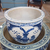 Danny's Fine Porcelain Round Pot Blue Village