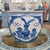 Danny's Fine Porcelain Round Pot Blue Village