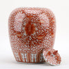 Danny's Fine Porcelain Mellon Jar Red Filigree
