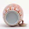 Danny's Fine Porcelain Mellon Jar Red Filigree