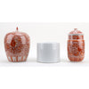 Danny's Fine Porcelain Mellon Jar Red Filigree