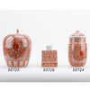 Danny's Fine Porcelain Mellon Jar Red Filigree