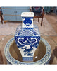 Danny's Fine Porcelain Square Plum Vase -Blue & White