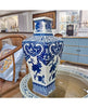 Danny's Fine Porcelain Square Plum Vase -Blue & White