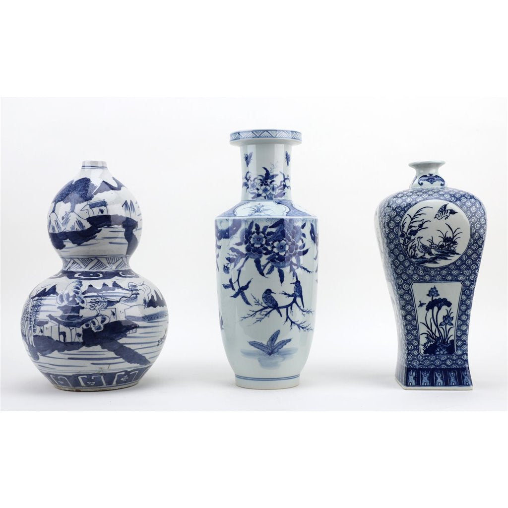Danny's Fine Porcelain Plum Vase -Blue & White