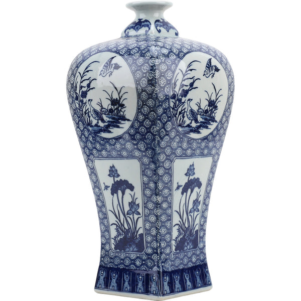 Danny's Fine Porcelain Plum Vase -Blue & White