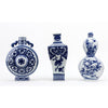 Danny's Fine Porcelain Flatten Gourd Vase -Blue & White