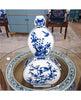 Danny's Fine Porcelain Flatten Gourd Vase -Blue & White