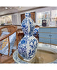 Danny's Fine Porcelain Flatten Gourd Vase -Blue & White