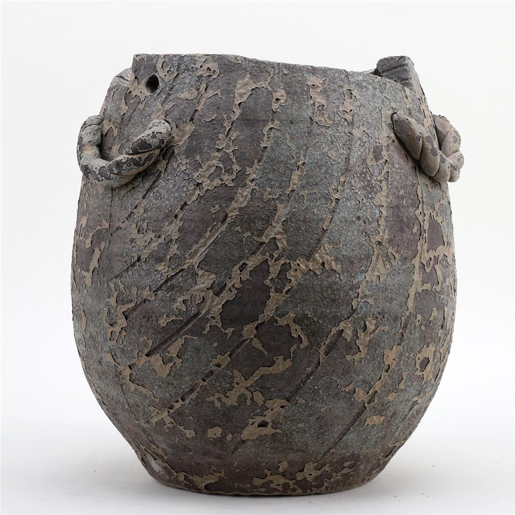 Danny's Fine Porcelain Pottery Pot Rusted Glaze