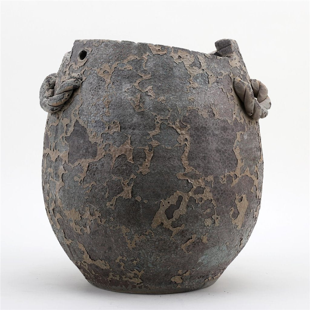 Danny's Fine Porcelain Pottery Pot Rusted Glaze