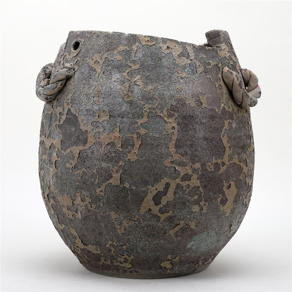 Danny's Fine Porcelain Pottery Pot Rusted Glaze