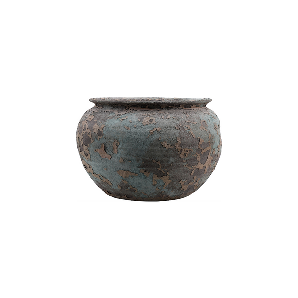 Danny's Fine Porcelain Pottery Irregular Shaped Pot Rusted Glaze