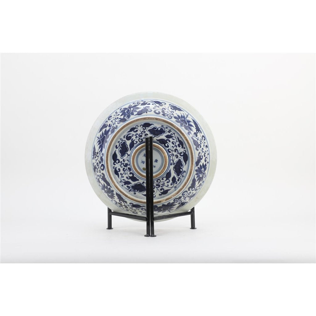 Danny's Fine Porcelain Round Platter -Blue & White